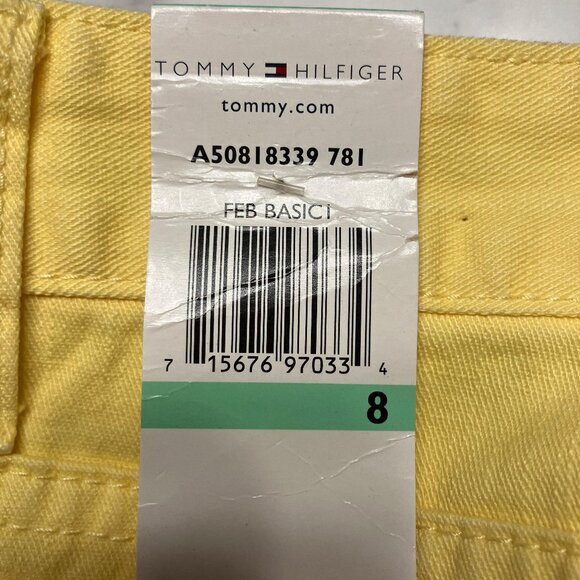 NWT Tommy Hilfiger Stretch Hipster Boot Yellow Size 8 Jeans - Picture 5 of 10